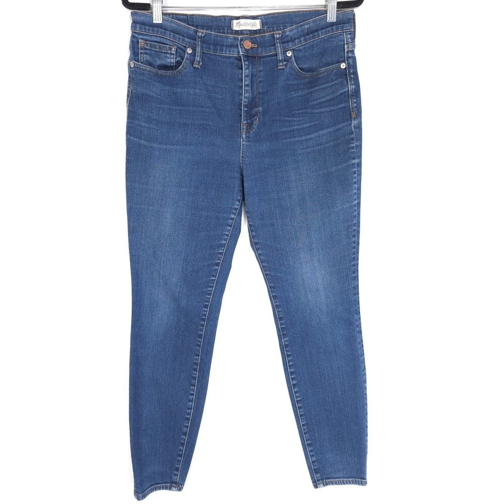 MADEWELL High Rise Skinny Jeans Women Waist 32 Blue Stretch Skinny B7131